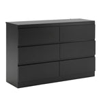 Artiss 6 Chest of Drawers Lowboy Black
