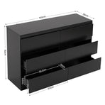 Artiss 6 Chest of Drawers Lowboy Black