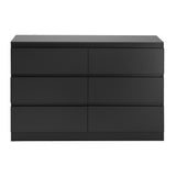 Artiss 6 Chest of Drawers Lowboy Black - Top-Down View