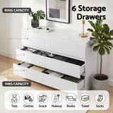 Artiss 6 Chest of Drawers Lowboy White - 45-Degree Angle