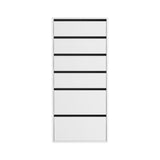 Artiss 6 Chest of Drawers Dresser Tallboy White - Top-Down View