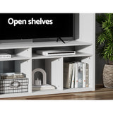 Artiss Entertainment Center Unit TV Stand TV Cabinet Open Shelves 183CM White - Rear View