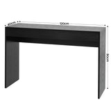 Artiss Console Table Hallway Sofa Entryway Entrance 120CM Black - Side View