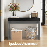 Artiss Console Table Hallway Sofa Entryway Entrance 120CM Black - 45-Degree Angle
