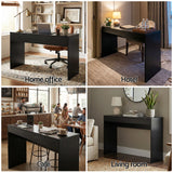 Artiss Console Table Hallway Sofa Entryway Entrance 120CM Black - Low Angle