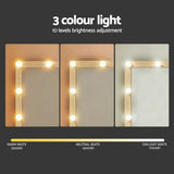 Artiss Dressing Table Vanity Desk Set Stool 12 Led Bulbs Wood - 45-Degree Angle