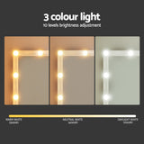 Artiss Dressing Table Vanity Desk Set Stool 12 Led Bulbs White - Top-Down View