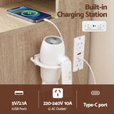 Artiss Dressing Table Vanity Desk Set Stool LED Charging Station Wood - Close-Up Angle