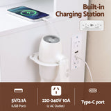 Artiss Dressing Table Vanity Desk Set Stool LED Charging Station White - Close-Up Angle