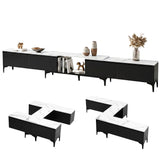 Artiss TV Cabinet Entertainment Unit Stand Extendable Black - Extra Image