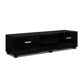 Artiss Entertainment Unit TV Cabinet 140cm Black Jim - Side View