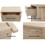 Artiss 5 Chest of Drawers - MAXI Pine - Rear View