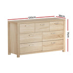 Artiss 7 Chest of Drawers - MAXI Pine, image 4