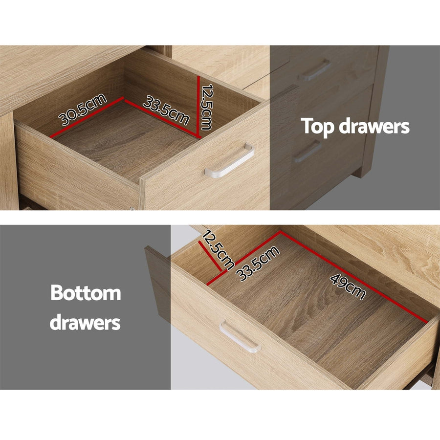 Artiss 7 Chest of Drawers - MAXI Pine, image 8