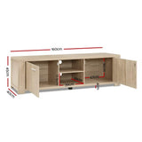 Artiss TV Cabinet Entertainment Unit 160cm Pine Maxi - Top-Down View