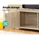 Artiss TV Cabinet Entertainment Unit 160cm Pine Maxi - Close-Up Angle