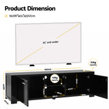 Artiss TV Cabinet Entertainment Unit 160cm Black Maxi - Rear View
