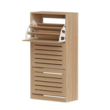 Artiss Shoe Cabinet Storage Drawer 45 Pairs Pine