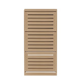 Artiss Shoe Cabinet Storage Drawer 45 Pairs Pine - Side View