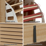 Artiss Shoe Cabinet Storage Drawer 45 Pairs Pine - 45-Degree Angle