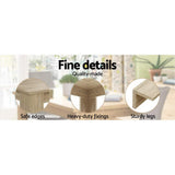 Artiss Dining Table Rectangular 4 Seater 120CM Oak Natu - Rear View