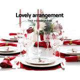 Artiss Dining Table Rectangular 4 Seater 120CM White Natu - Top-Down View