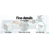 Artiss Dining Table Rectangular 4 Seater 120CM White Natu - Rear View