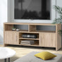 Artiss TV Cabinet Entertainment Unit, 140cm, Oak Ken, with Four Open Shelves and Two Deep Cabinets