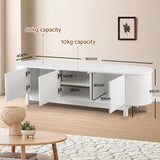 Artiss TV Unit Entertainment Unit Storage Cabinet 160cm White - Top-Down View