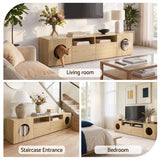 Artiss 185CM TV Unit with Cat House Storage Cabinet Pine - Extra Image