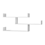 Artiss Floating Wall Shelf 3 Tier White - Front View