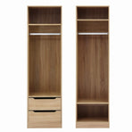 Artiss 2X Wardrobe Clothes Closet Storage Organiser Shelf Drawers Pine