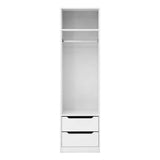 Artiss Wardrobe Clothes Closet Storage Organizer White - Top-Down View