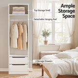 Artiss Wardrobe Clothes Closet Storage Organizer White - 45-Degree Angle