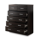 Artiss 6 Chest of Drawers - ANDES Walnut - Side View