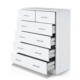 Artiss 6 Chest of Drawers - ANDES White - Side View