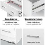 Artiss 6 Chest of Drawers - ANDES White - Close-Up Angle