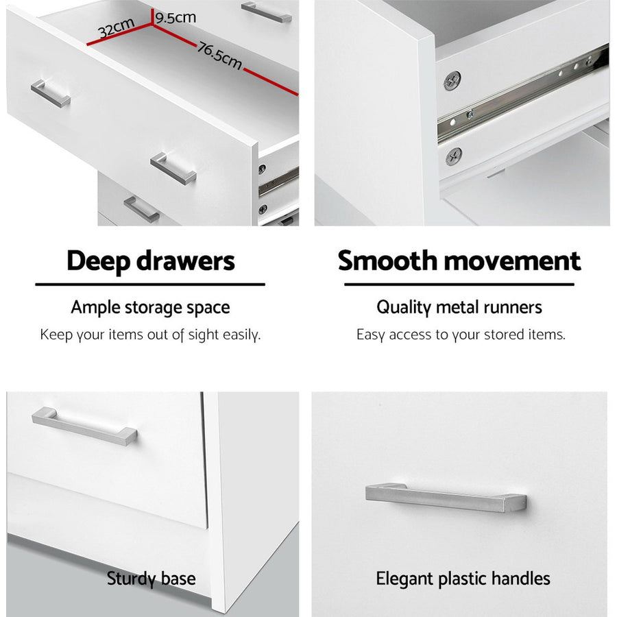 Artiss 6 Chest of Drawers - ANDES White, image 7