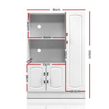 Artiss Buffet Sideboard - ARIA White - Side View
