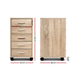 Artiss Filing Cabinet 5 Drawer Office Storage Organiser - Top-Down View