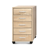 Artiss Filing Cabinet 5 Drawer Office Storage Organiser - 45-Degree Angle