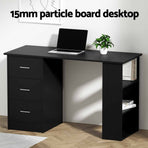 Artiss Computer Desk Drawer Shelf Cabinet Black 120CM, image 6