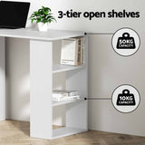 Artiss Computer Desk Drawer Shelf Cabinet White 120CM - Top-Down View