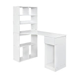 Artiss Computer Desk Bookshelf Drawer Cabinet White 120CM - Close-Up Angle