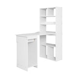 Artiss Computer Desk Bookshelf Drawer Cabinet White 120CM - Side View