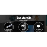 Artiss Entertainment Unit TV Cabinet LED 160cm Black Bobi - Low Angle
