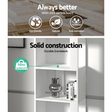 Artiss Bookshelf 5 Tiers - LINA White - Low Angle