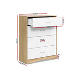 Artiss 4 Chest of Drawers - BURL