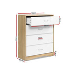 Artiss 4 Chest of Drawers - BURL