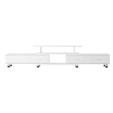 Artiss TV Cabinet Entertainment Unit Extendable 160CM To 220CM White - 45-Degree Angle